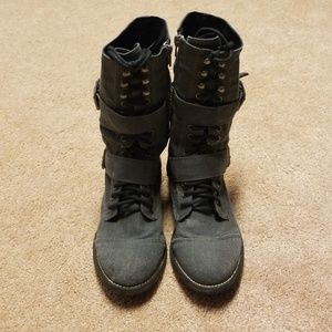 Canvas Boots Grey Rocket Dog